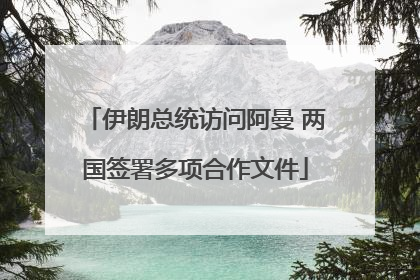 伊朗总统访问阿曼 两国签署多项合作文件