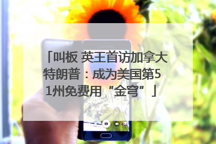 叫板 英王首访加拿大 特朗普：成为美国第51州免费用“金穹”