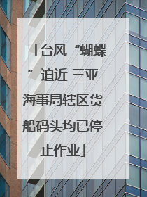 台风“蝴蝶”迫近 三亚海事局辖区货船码头均已停止作业