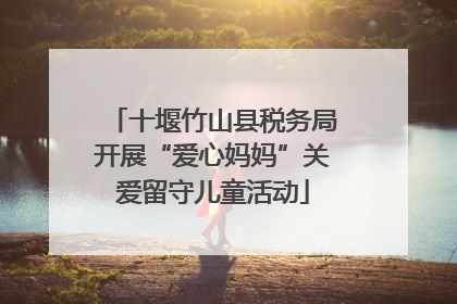 十堰竹山县税务局开展“爱心妈妈”关爱留守儿童活动
