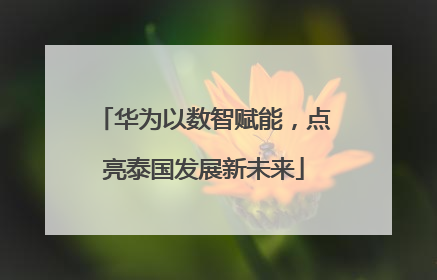 华为以数智赋能，点亮泰国发展新未来