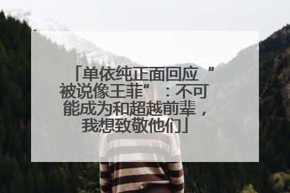 单依纯正面回应“被说像王菲”：不可能成为和超越前辈，我想致敬他们