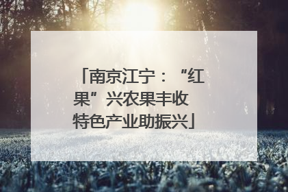 南京江宁：“红果”兴农果丰收 特色产业助振兴