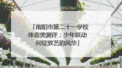 南阳市第二十一学校体音美测评：少年跃动间绽放艺韵风华