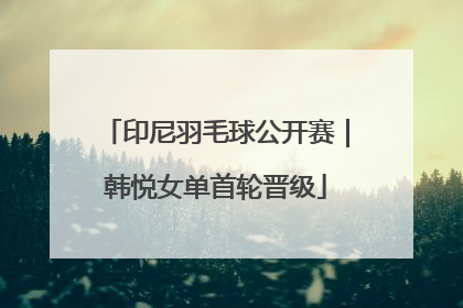 印尼羽毛球公开赛｜韩悦女单首轮晋级