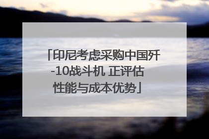 印尼考虑采购中国歼-10战斗机 正评估性能与成本优势