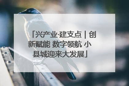 兴产业·建支点｜创新赋能 数字领航 小县城迎来大发展