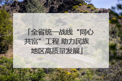 全省统一战线“同心共富”工程 助力民族地区高质量发展