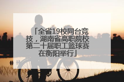 全省19校同台竞技，湖南省高职院校第二十届职工篮球赛在衡阳举行