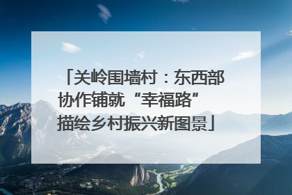 关岭围墙村：东西部协作铺就“幸福路” 描绘乡村振兴新图景
