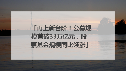 再上新台阶！公募规模首破33万亿元，股票基金规模同比领涨