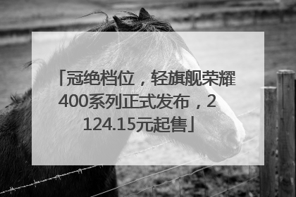 冠绝档位，轻旗舰荣耀400系列正式发布，2124.15元起售