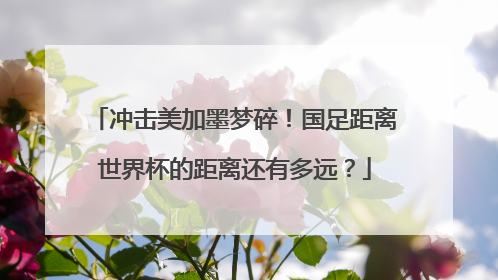 冲击美加墨梦碎！国足距离世界杯的距离还有多远？