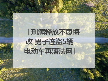 刑满释放不思悔改 男子连盗5辆电动车再落法网