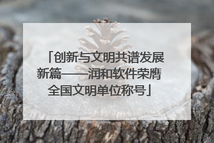 创新与文明共谱发展新篇——润和软件荣膺全国文明单位称号