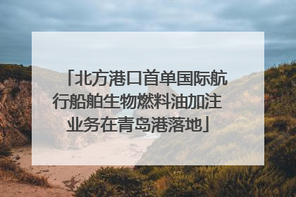 北方港口首单国际航行船舶生物燃料油加注业务在青岛港落地