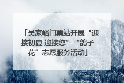 吴家峪门票站开展“迎接初夏 迎接您”“鸽子花”志愿服务活动