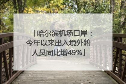 哈尔滨机场口岸：今年以来出入境外籍人员同比增49%