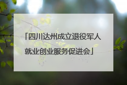 四川达州成立退役军人就业创业服务促进会