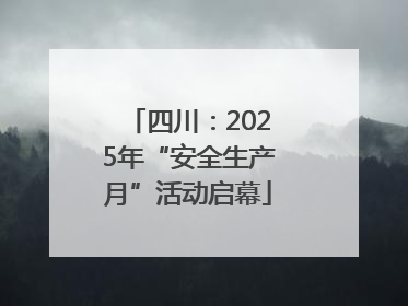 四川：2025年“安全生产月”活动启幕