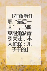 在政府任职“最后一天”，马斯克眼角淤青引关注，本人解释：儿子干的