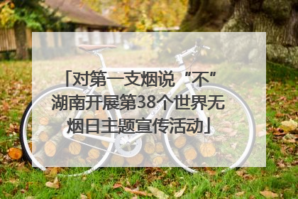 对第一支烟说“不” 湖南开展第38个世界无烟日主题宣传活动