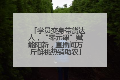 学员变身带货达人，“零元课”赋能阳新，直播间万斤鲜桃热销助农