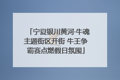 宁夏银川黄河·牛魂主题街区开街 牛王争霸赛点燃假日氛围