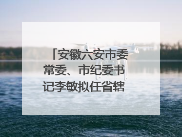安徽六安市委常委、市纪委书记李敏拟任省辖市市委副书记