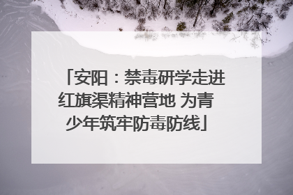 安阳：禁毒研学走进红旗渠精神营地 为青少年筑牢防毒防线