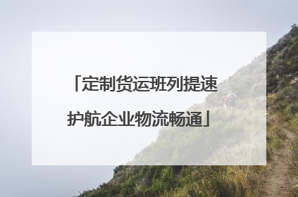 定制货运班列提速 护航企业物流畅通