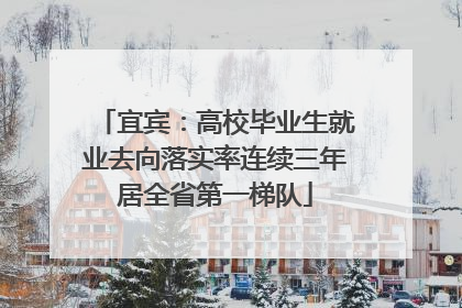 宜宾：高校毕业生就业去向落实率连续三年居全省第一梯队