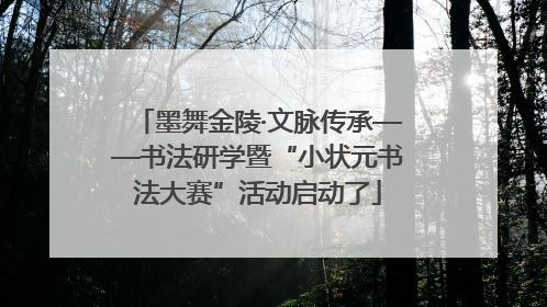 墨舞金陵·文脉传承——书法研学暨“小状元书法大赛”活动启动了