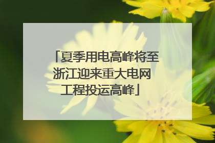 夏季用电高峰将至 浙江迎来重大电网工程投运高峰