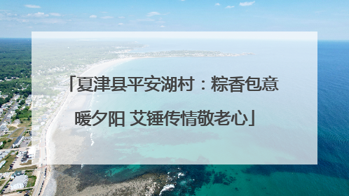 夏津县平安湖村：粽香包意暖夕阳 艾锤传情敬老心