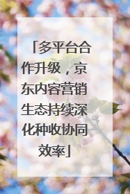 多平台合作升级，京东内容营销生态持续深化种收协同效率