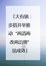 大有镇：多措并举推动“两清两改两治理”见成效