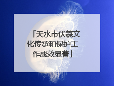 天水市伏羲文化传承和保护工作成效显著