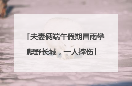 夫妻俩端午假期冒雨攀爬野长城，一人摔伤