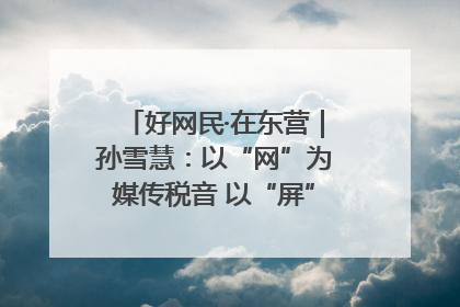 好网民·在东营｜孙雪慧：以“网”为媒传税音 以“屏”为介助发展