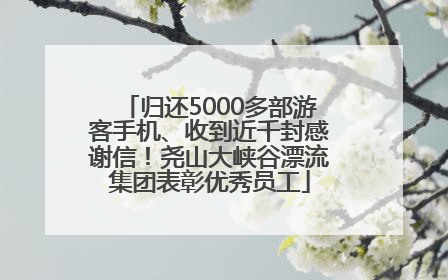 归还5000多部游客手机、收到近千封感谢信！尧山大峡谷漂流集团表彰优秀员工