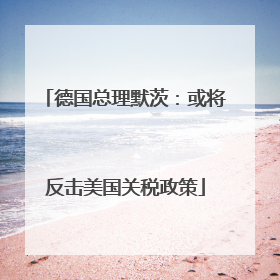 德国总理默茨：或将反击美国关税政策