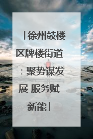 徐州鼓楼区牌楼街道：聚势谋发展 服务赋新能