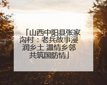 山西中阳县张家沟村：老兵故事浸润乡土 温情乡邻共筑国防情