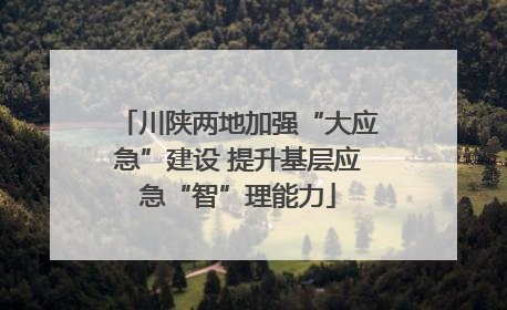 川陕两地加强“大应急”建设 提升基层应急“智”理能力