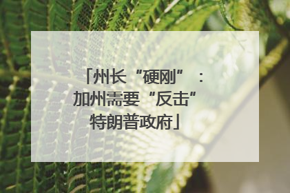 州长“硬刚”：加州需要“反击”特朗普政府