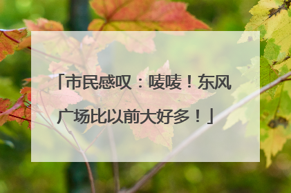 市民感叹：唛唛！东风广场比以前大好多！