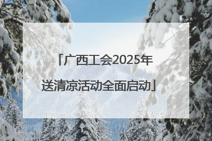 广西工会2025年送清凉活动全面启动
