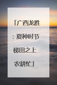 广西龙胜：夏种时节 梯田之上农耕忙