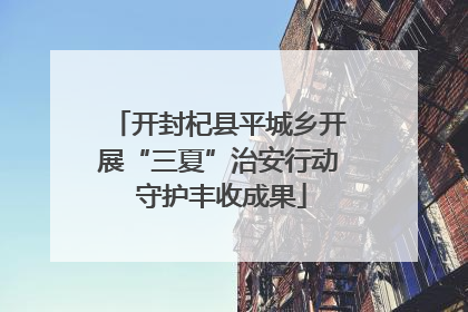 开封杞县平城乡开展“三夏”治安行动 守护丰收成果